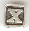 1 9mm Silver Slider - Letter "X"